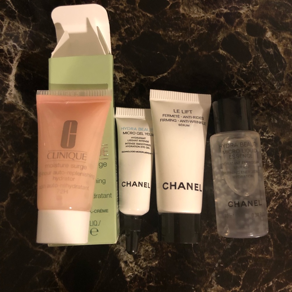 Chanel samples + Clinique skincare